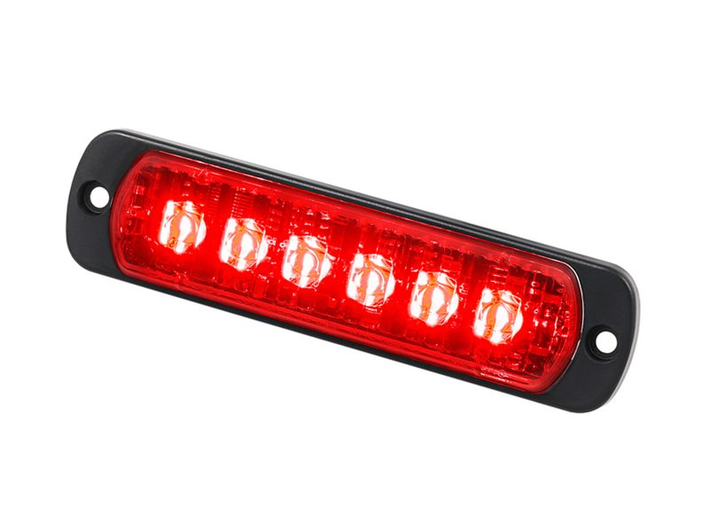 L52 Lamp Lit Red Angle View