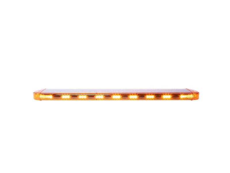 Amber Very Flat VEGA Lightbar Amber Front View Lit