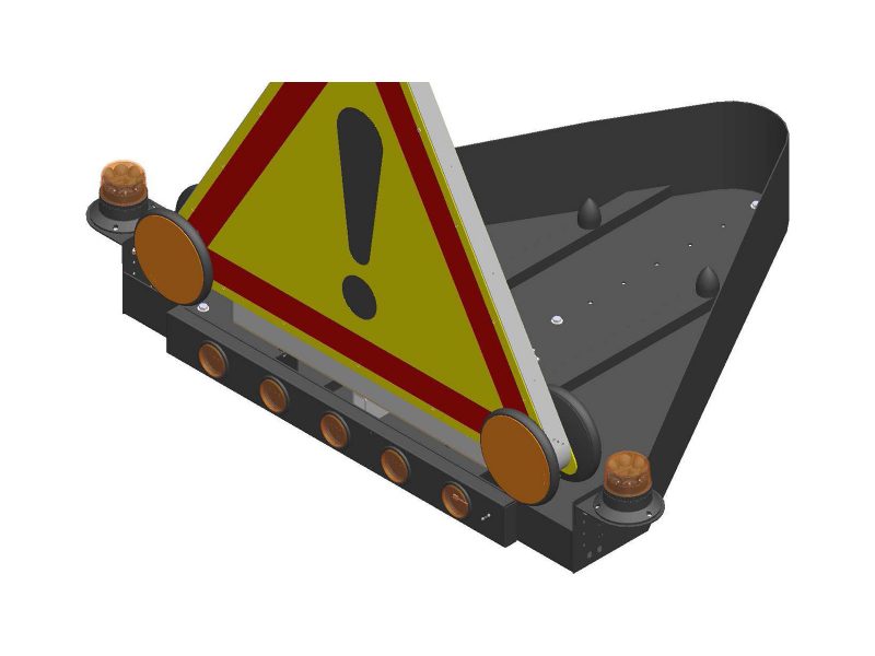 Casing Paintwork Close Up on Open Warning Triangle