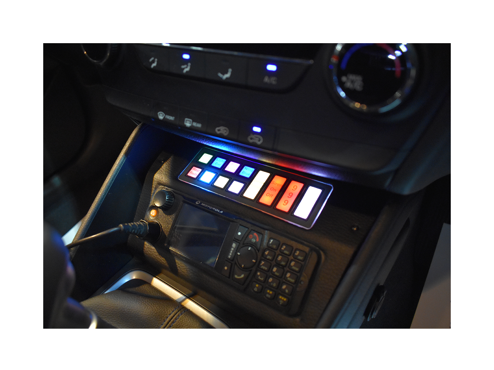 MCS-F16 MaxiPlus Switch Panel - DIN Mount/Flush Fit Mounted Lit 2