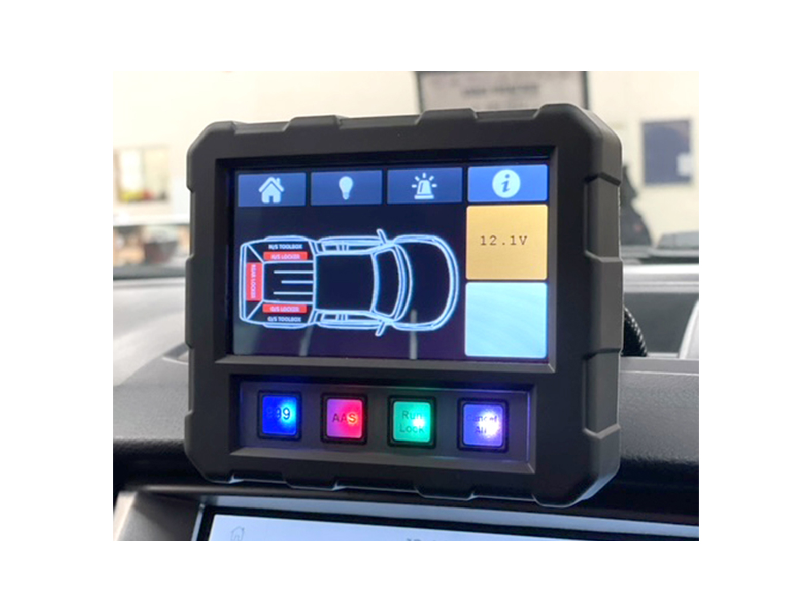 MCS-TSC Touch Screen Controller Mounted on Dash