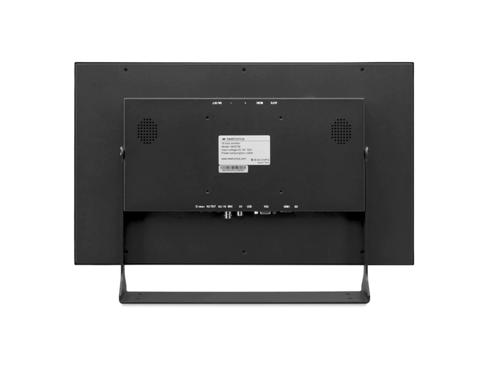 19" HD Monitor for Mobile CCTV Systems Rear View