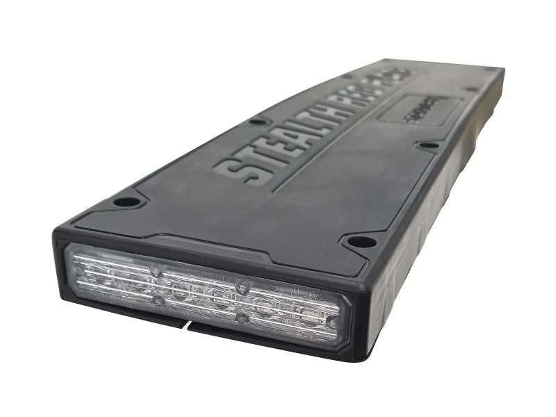 Registreringsplåtshållare med varningsljus