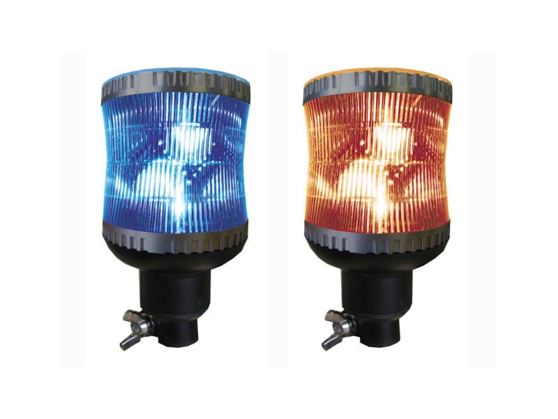 Gyrophare bleu et orange Gyroled Standby-Mercura sur hampe
