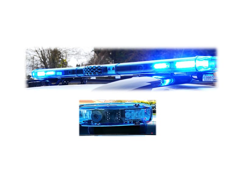 Rampe lumineuse VEGA bleu avec sirène et vidéo surveillance