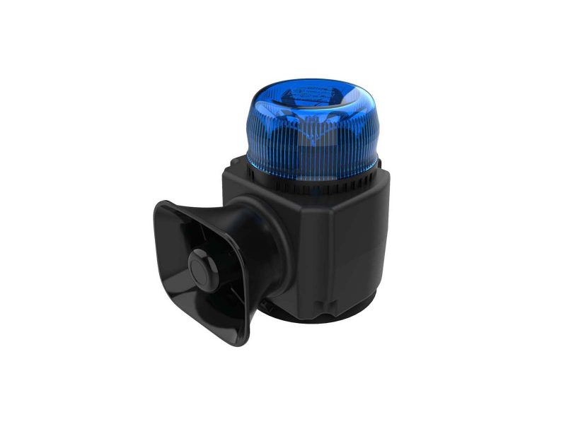 Combiné de signalisation CSP avec haut parleur et gyrophare bleu portatif