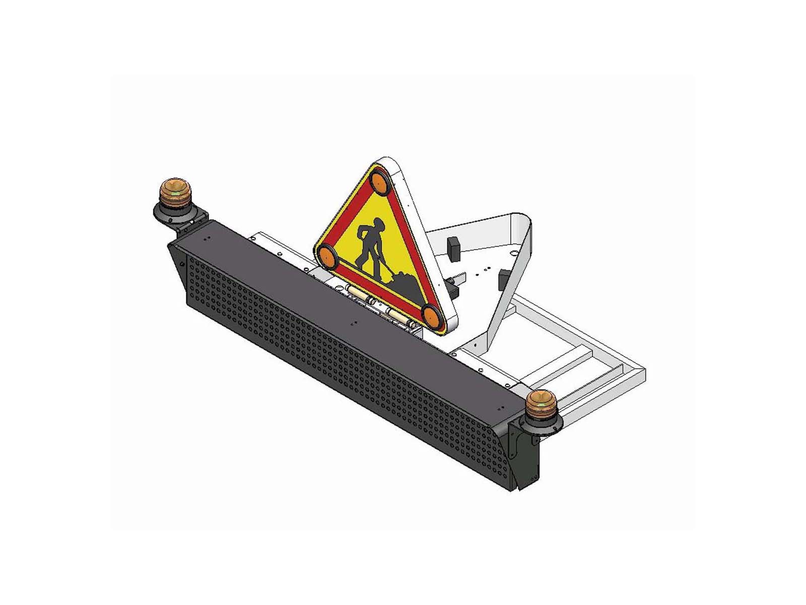 Ensemble de toit AKIO pour signalisation sur véhicule avec châssis S