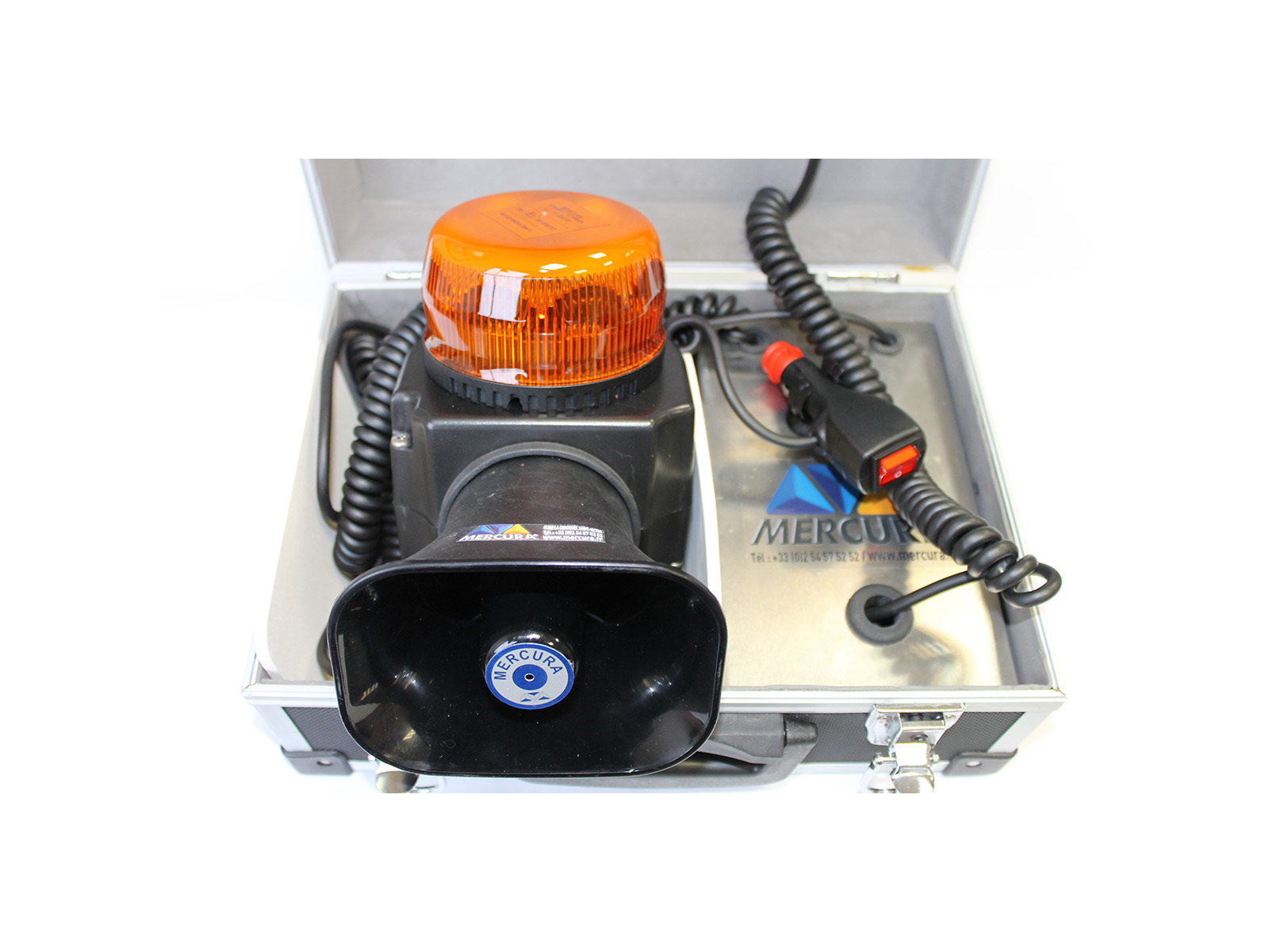 Ensemble portatif d'alerte EPA Standby Mercura Gyrophare orange