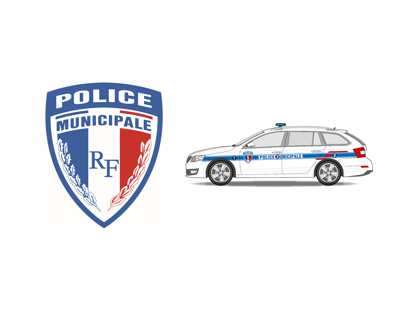 Kit complet sérigraphie police municipale VL