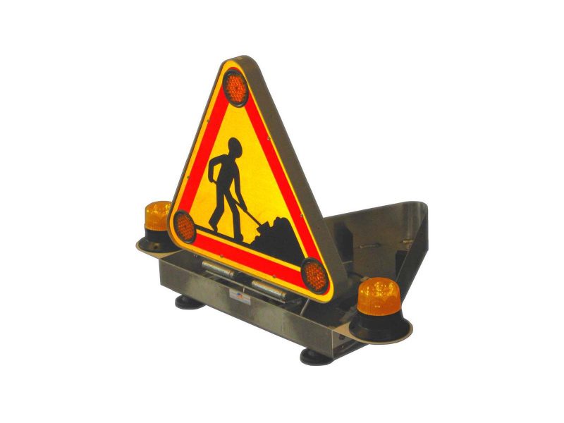 Triangle de signalisation travaux à relevage manuel