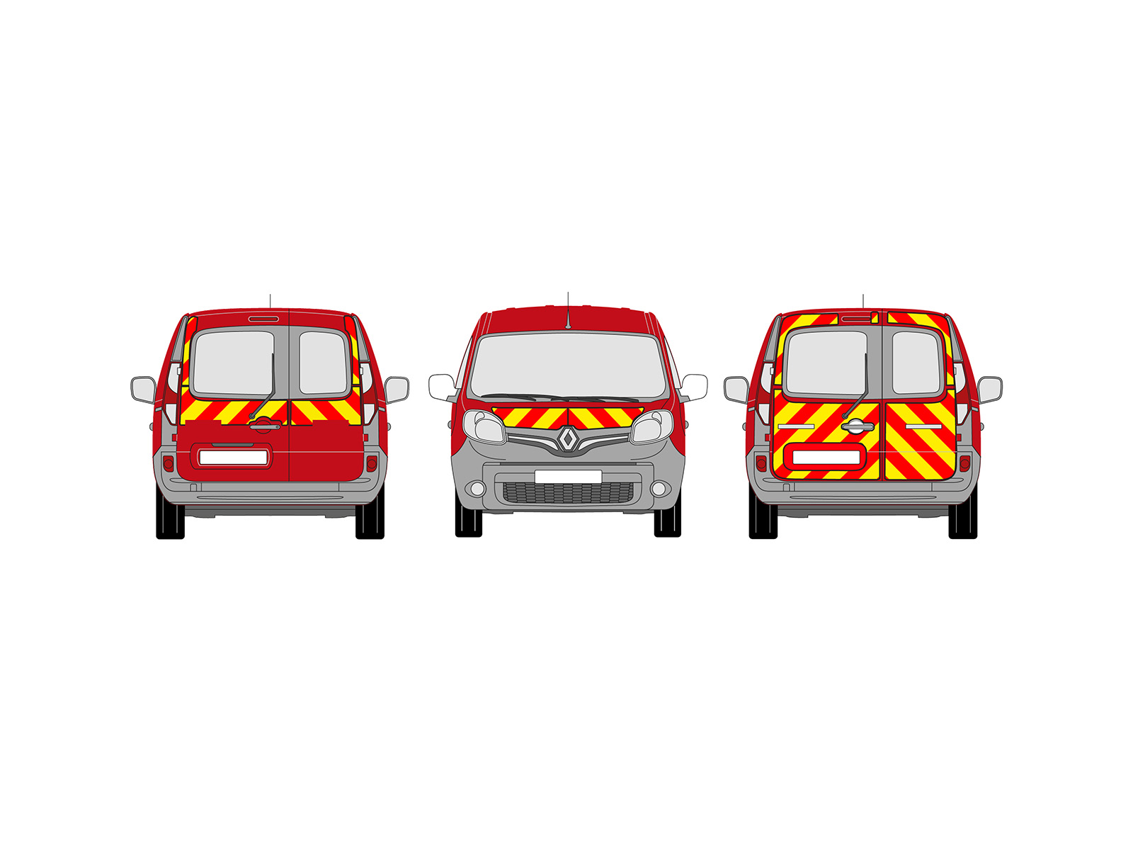 sérigraphie rouleau rouge jaune pour balisage vehicule