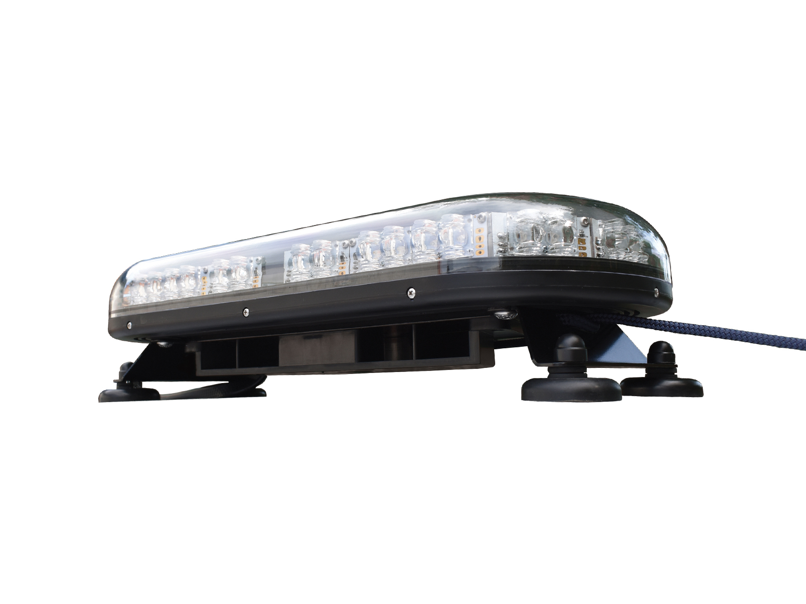Trail Blazer 2 LED Mini Lightbar with Digital Siren Clear Angle