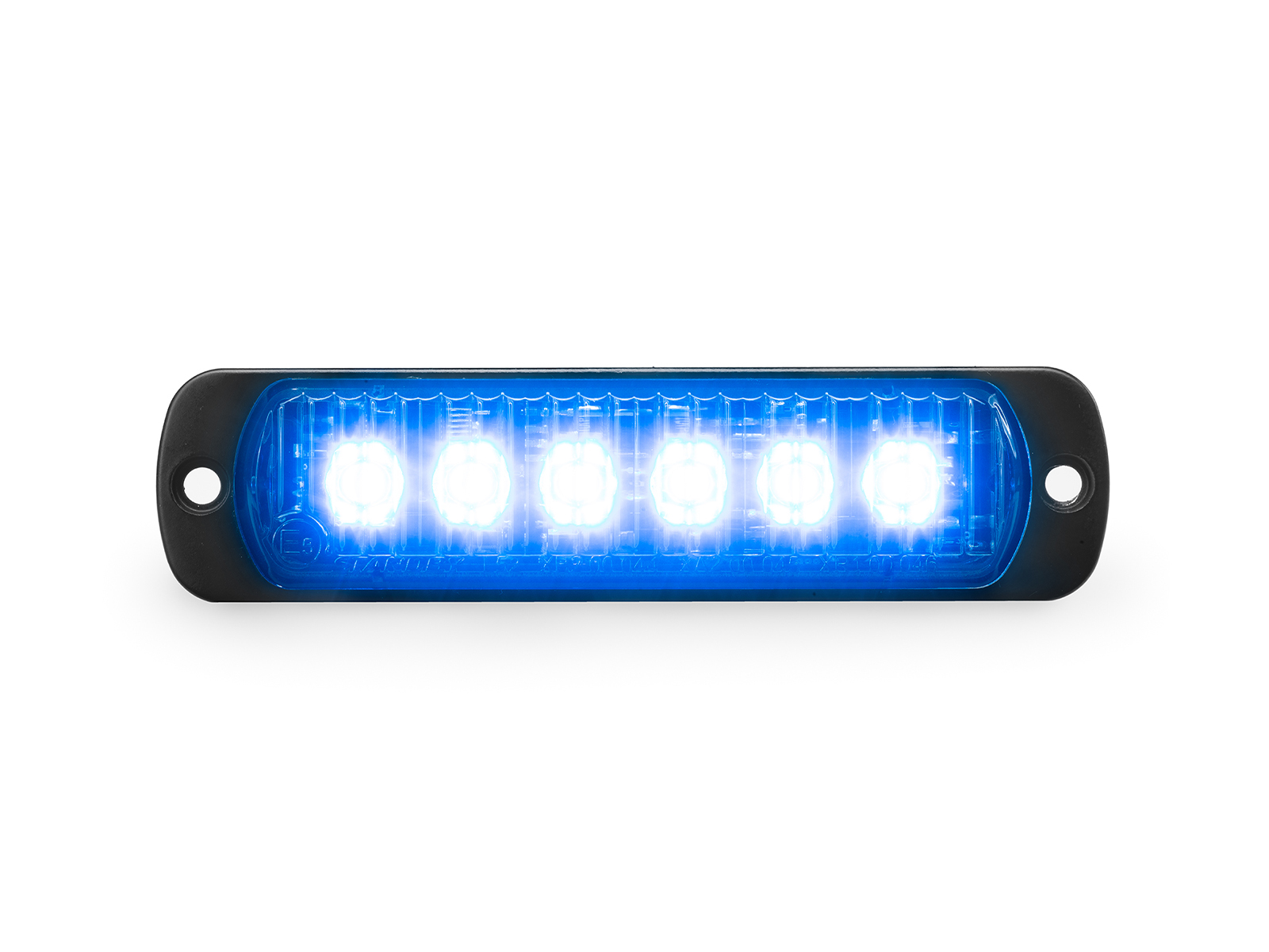 L52 LED Lamp with Smoked Lens Blue Horizontal Front