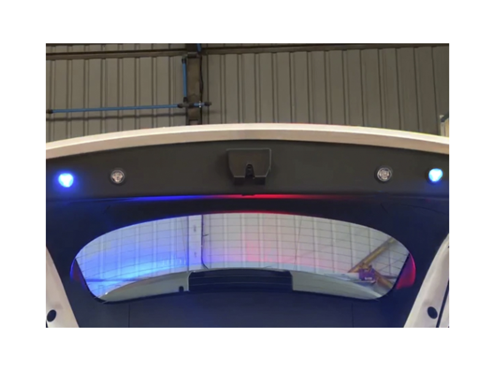 Micro Blast Low-Profile 3-LED Modules In Situ Inside Boot - 2 x Blues Lit, 2 Unlit